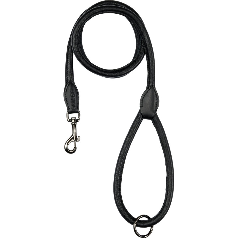 CATAGO Leather Round Dog Leash, Black, 1,5 m CATAGO Leather Round Dog Leash, Black, 1,5 m