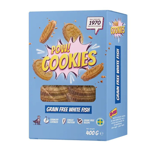 POW Dog Cookie Grain Free Whitefish 400 g