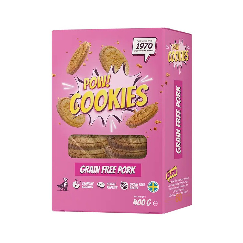 POW Dog Cookie Grain Free Pork 400 g