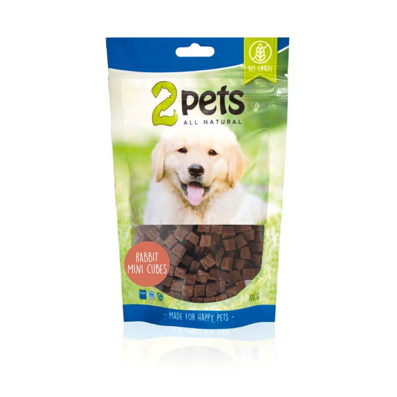 2pets Dogsnack Kanin MiniCubes