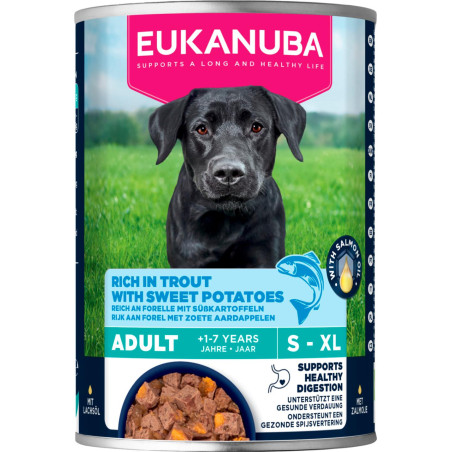 Blötmat för vuxen hund, öring med sötpotatis 400g