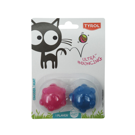 Kattleksak Bollar 2-pack Tyrol 4,5 cm