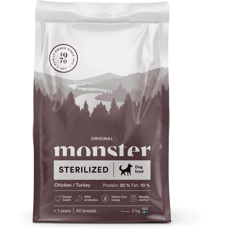 Monster Dog Orig. Steriliserad Kyckling/Kalkon 2 kg