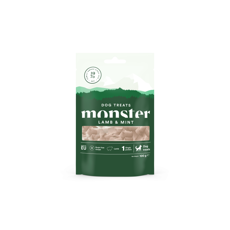 Monster Hundgodis Ugnsbakat Lamm/Mint 100 g