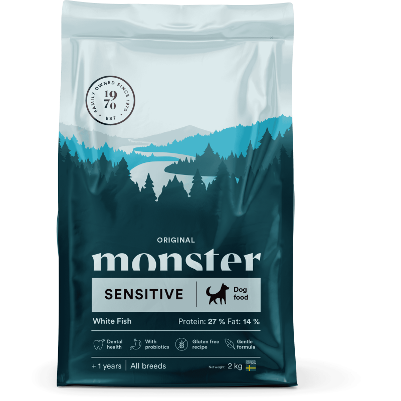 Monster foder Orig. Känslig Vit Fisk 2 kg