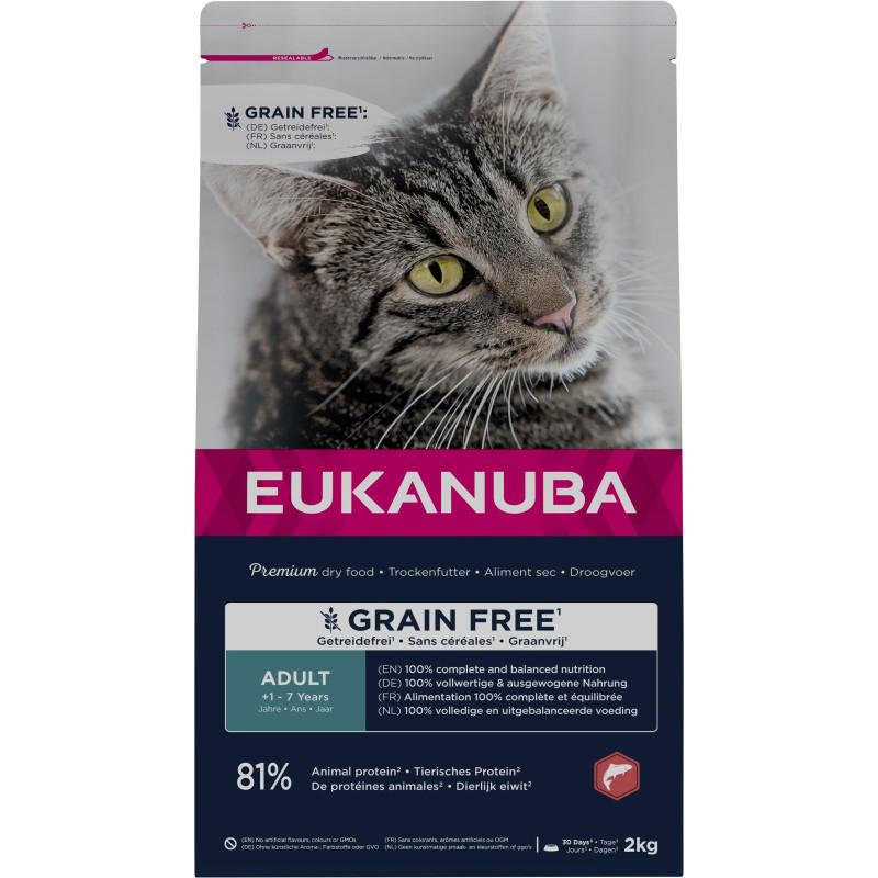 Eukanuba Katt Vuxen Spannmålsfri lax 2 kg