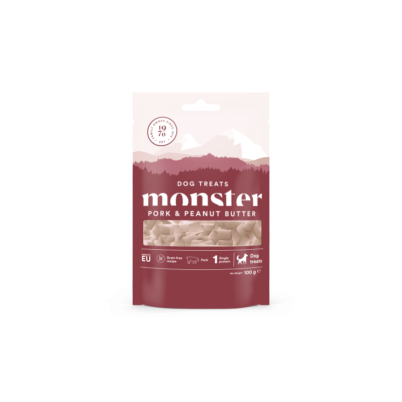 Monster Hundgodis Ugnsbakad fläsk/Jordnöt 100 g