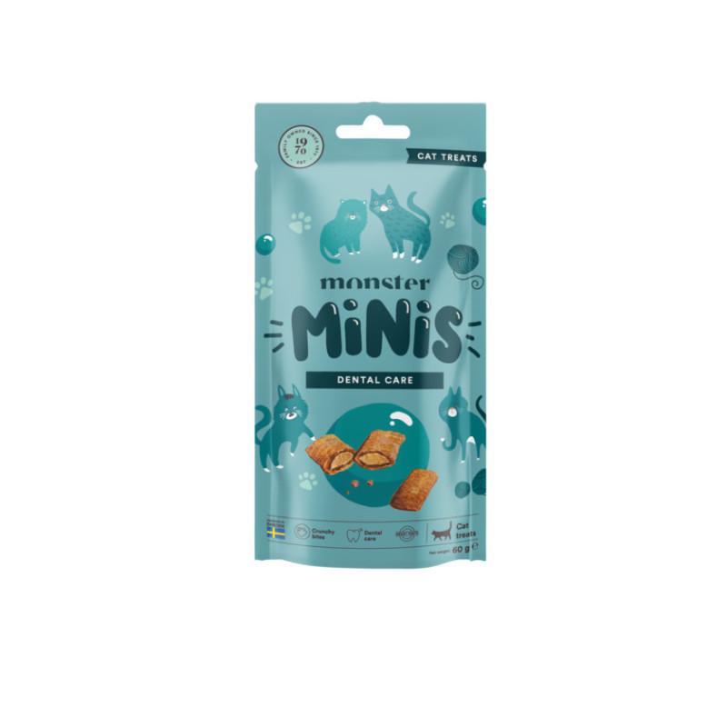 Monster Kattgodis Minis Tandvård 60 g (kort datum)